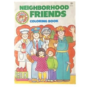Neighborhood Friends Coloring Book Creative Child Press Jeannie Friedman Vtg